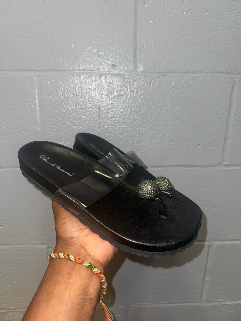 Black with Stylish Ball Daniele Ancarani Sandals